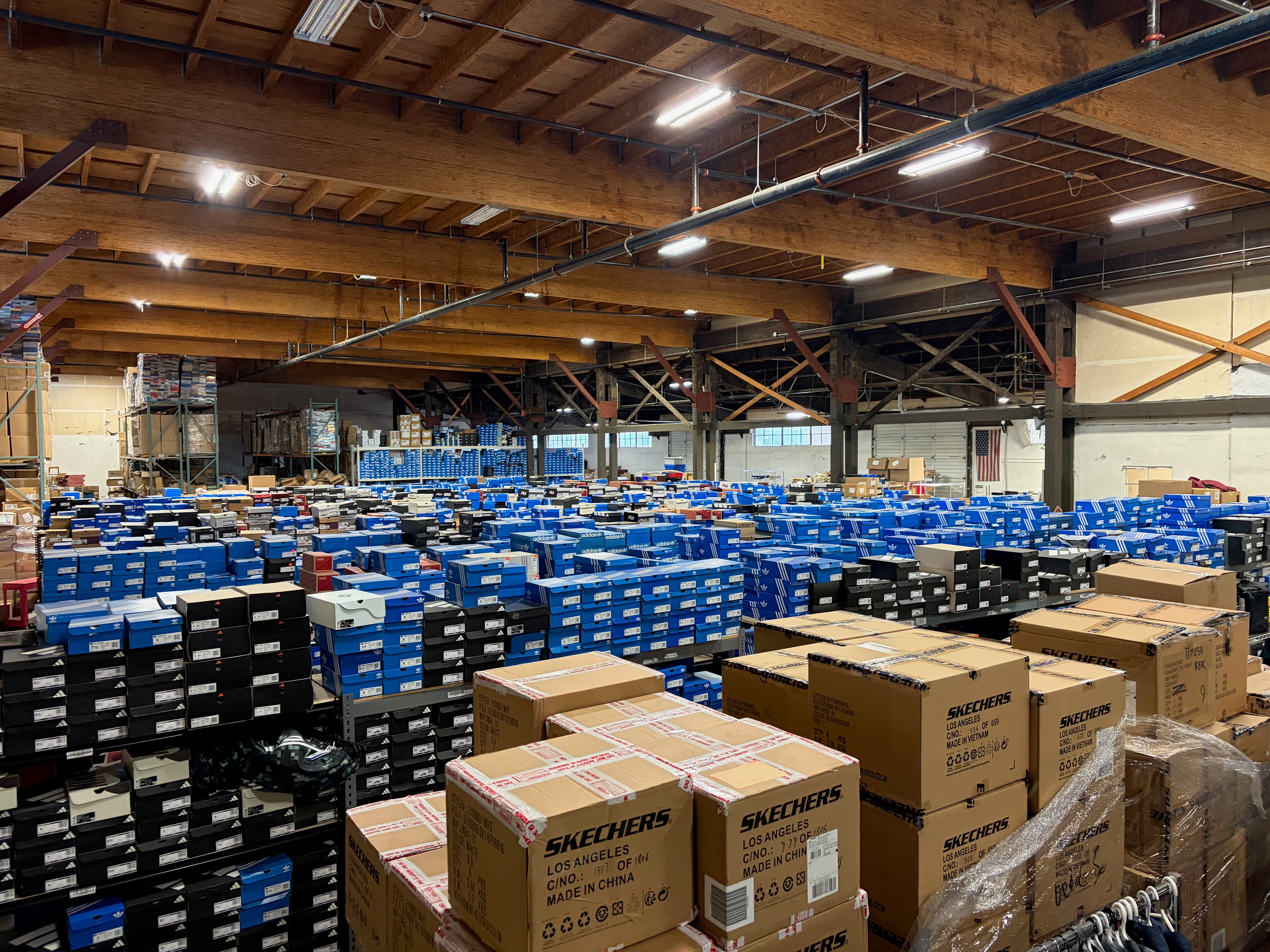 West Coast Deals Warehouse - thousands of sneaker boxes